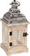 Keskor Lantern Wooden Tabletop Beige 14x14x30εκ. 1pcs