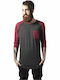 Urban Classics Men's Long Sleeve Blouse Gray / Bordeaux