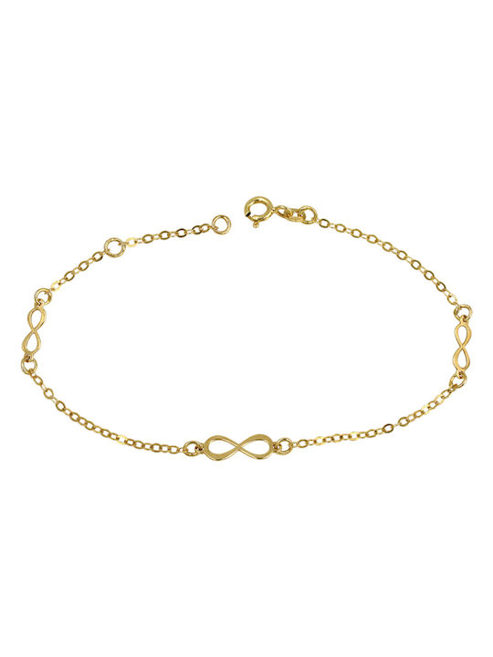 Bracelet infinity gold 14K - BR1114