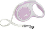 Flexi Foldable Dog Leash/Lead Strap New Comfort M White/Pink in Pink color 5m up to 25kg 213506