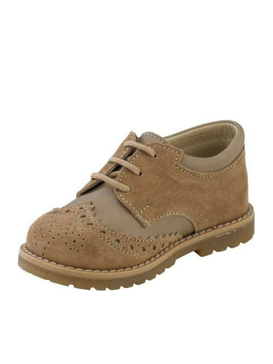 Gorgino Βαπτιστικά Δερμάτινα Oxfords Καφέ