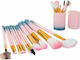 Professional Makeup Brush Set with Synthetic Bristle 12 Pieces
