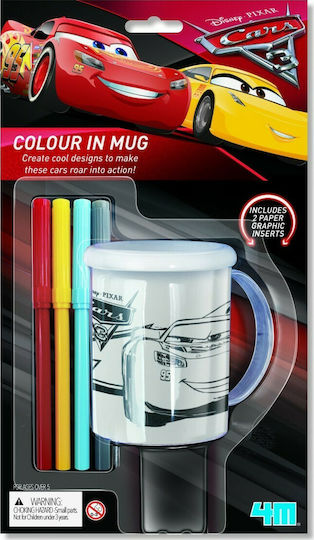 4M Painting Set Colouring Set with Cars Cup 29.5x17cm 006208