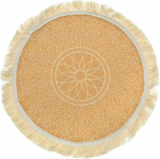Iliadis Platzdeckchen Rund Stoff Beige 33cm 1Stück