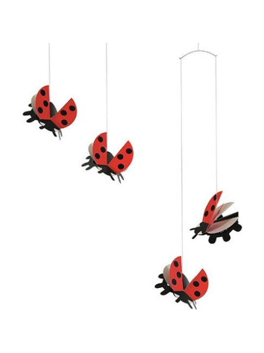 Flensted Mobiles Mobilă Decorativă de Cameră pentru Copii Animale Roșu Πασχαλίτσες 55εκ.