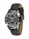 GUARDO Ladies Grey Leather Strap