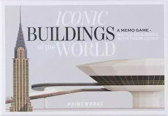 Brettspiel Memo Game Iconic Buildings (EN) für 2 Spieler Ab 12+ JahrenPW00450 Printworks