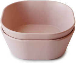 Mushie Baby Food Bowl made of Silicone Pink 2pcs