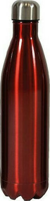Sidirela Flasche Thermosflasche Rostfreier Stahl BPA-frei Rot 1lt E-3162