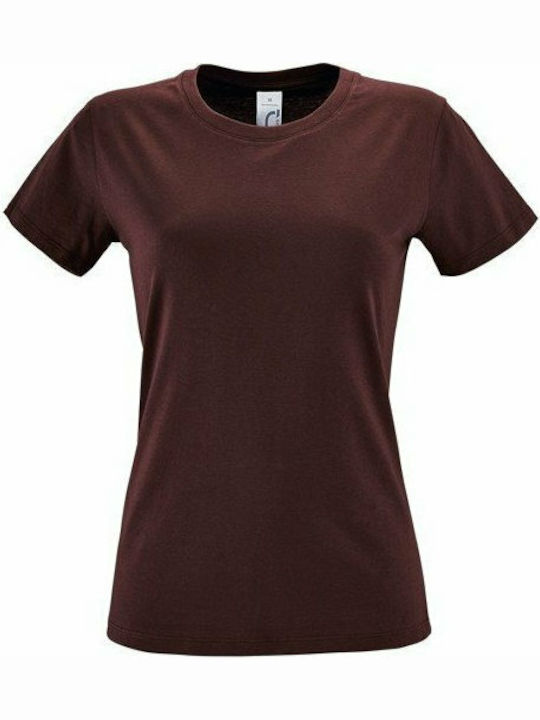 Sol's Regent Γυναικείο Διαφημιστικό T-shirt Κοντομάνικο Burgundy