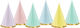 PartyDeco Party Hats Καπέλα Pastel Colours 6τμχ 6pcs