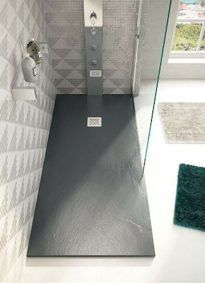 Karag Rectangular Artificial Stone Shower Cemento Pietra 80x100x2.5cm