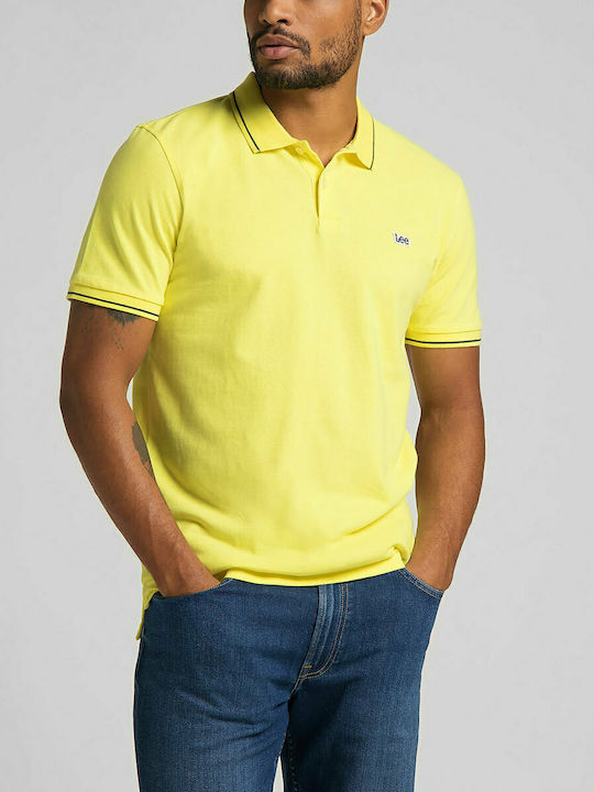 Lee Men's Short Sleeve Blouse Polo Yellow
