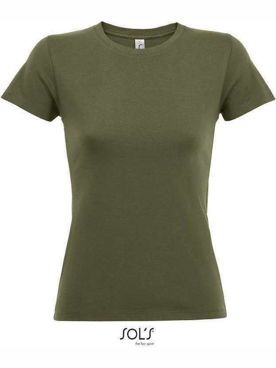 Sol's Regent Γυναικείο Διαφημιστικό T-shirt Κοντομάνικο Army