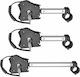 Menabo Bike Arms for Car Roof Rack Anti-theft Bicycle Bar Holding Arms Kit 2XS+L 1pcs