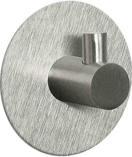 Dimitracas Spirella Άγκιστρο Μπάνιου Μονό με Αυτοκόλλητο 5x5cm Inox Matt Steel Dimitracas Spirella Άγκιστρο Μπάνιου Μονό με Αυτοκόλλητο 5x5cm Inox Matt Steel