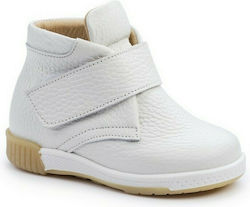 Gorgino White Baptism Leather Boots