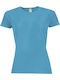 Sol's Sporty Γυναικείο Διαφημιστικό T-shirt Κοντομάνικο σε Τιρκουάζ Χρώμα