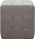 Stool For Living Room Upholstered with Leatherette Gray 2pcs 30x30x30cm