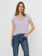 Vero Moda Women's T-shirt with V Neckline Lilacc