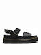 Dr. Martens Voss Women's Flat Sandals Flatforms In Black Colour 24233001
