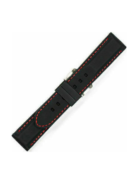 SILICONE LURIE BLACK WITH RED GAME 22mm.