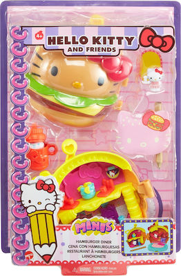 Mattel Παιχνίδι Μινιατούρα Hello Kitty Hamburger Dinner για 4+ Ετών