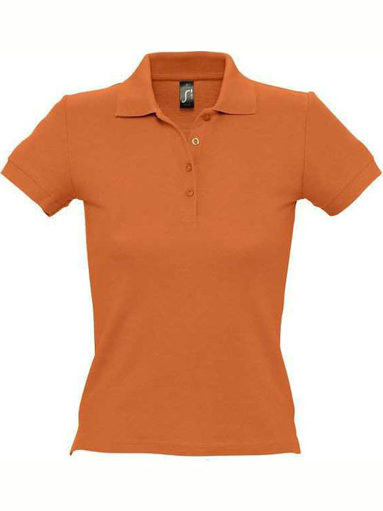 Sol's People Γυναικεία Διαφημιστική Μπλούζα Κοντομάνικη σε Πορτοκαλί Χρώμα