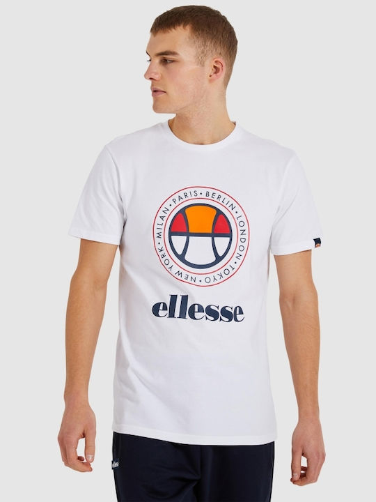 Ellesse Ανδρικό T-shirt Λευκό Με Στάμπα