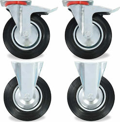 vidaXL Ρόδες Rotating Wheels with Brake 12pcs 200mm