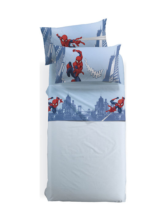 policy zone Pedagogy Palamaiki Spiderman City Σετ Σεντόνια Μονά με Λάστιχο Βαμβακερά σε Γαλάζιο  Χρώμα 200x90cm | Skroutz.gr