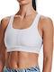 Crossback Mid Women's Sports Bra with Removable Padding White