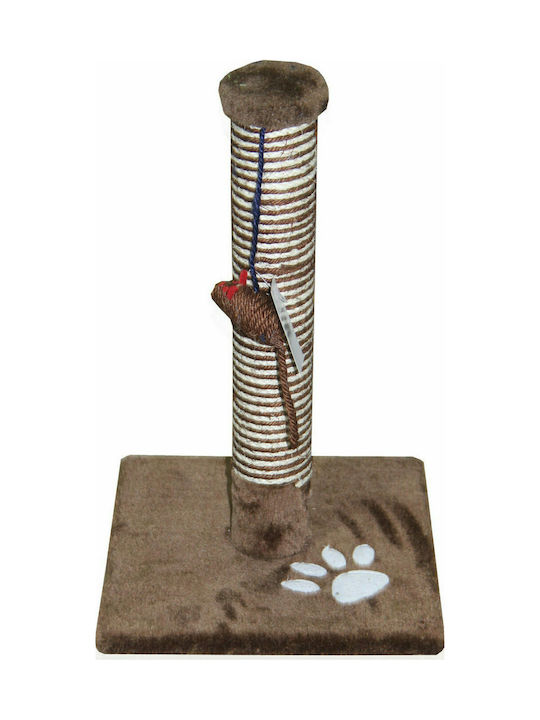 Pet Interest Scratching Post Poles Brown 31x31x48cm