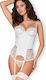 Obsessive Subtle Corset & Thong White