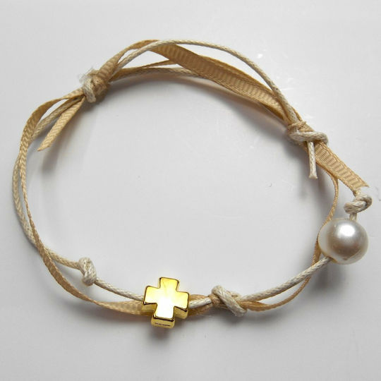 O nounos Christening Charm Bracelet Beige 50 Pieces