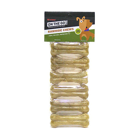 Pet Interest On The Go Rawhide Chews Κόκκαλο για Σκύλους Φυσικό 7.5εκ. 20gr 6τμχ