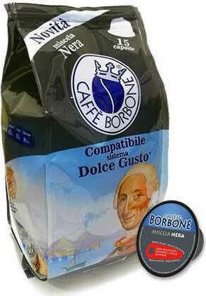 Caffe Borbone Κάψουλες Espresso Nero Συμβατές με Μηχανή Dolce Gusto 15caps