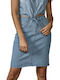 Edward Jeans Kanelia High Waist Women's Denim Skirt Blue