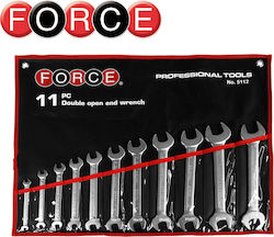 Force Set of 11 German Wrenches with Head Sizes from 7mm to 27mm