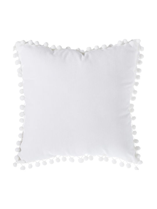 Sofa Cushion Velvet White 40x40cm