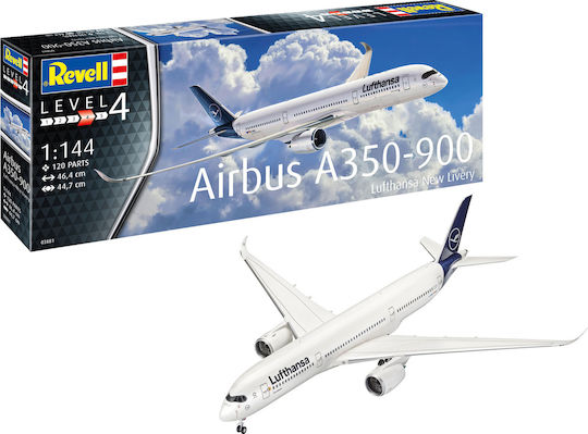 Revell Airbus A350-900 Lufthansa New Livery Modeling Figure Airplane in Scale 1:144 12cm.