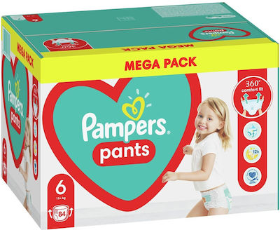 Pampers Pants Pants 360° Πάνες Βρακάκι No. 6 για 15+kg 84τμχ