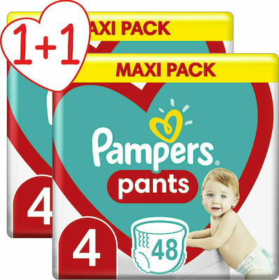 Pampers Pants 1+1 Pantaloni de scutec Nr. 4 pentru 9-15 kg 96buc