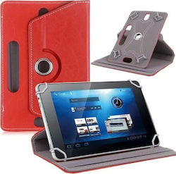Lamtech Rotating Flip Cover Synthetic Leather Rotating Red (Universal 10") LAM021899