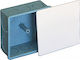 Dabler Eingebautes Elektrisches Gehäuse Verzweigung Mit 10 Anschlüssen & gepresstem Deckel (75x75mm) in Blau Farbe