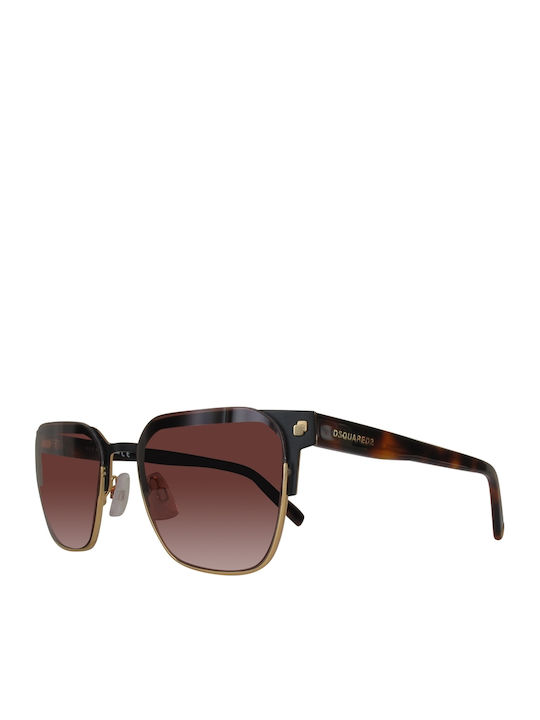 Dsquared2 Men's Sunglasses with Black Plastic Frame and Brown Lens DQ0317 30S