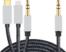 Earldom ET-AUX09 USB to Lightning / Type-C Cable 1.2m