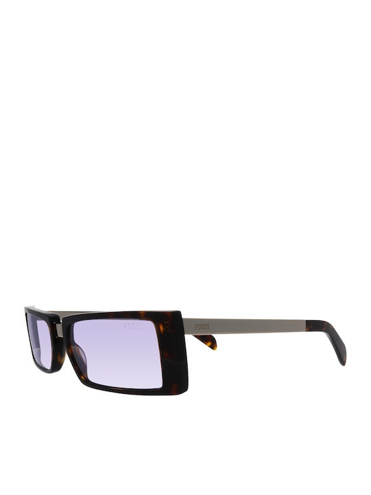 Emilio Pucci Women's Sunglasses with Brown Tartaruga Frame and Purple Lens EP0126 52Y