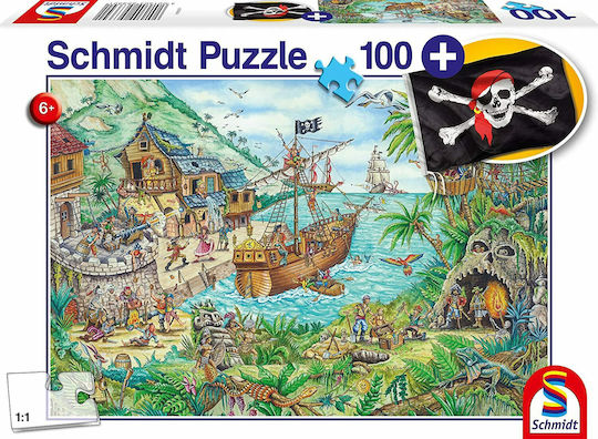 Puzzle pentru Copii Pirate Cove Pirate Flag 100buc Schmidt Spiele