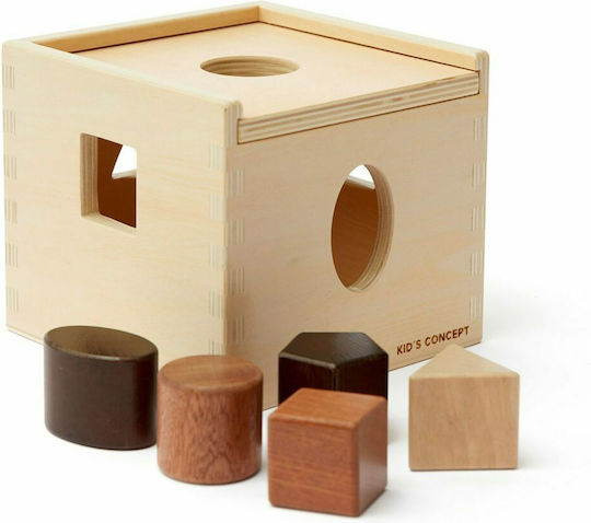 Kids Concept Formensortierspiel Formensortierwürfel aus Holz für 12++ Monate